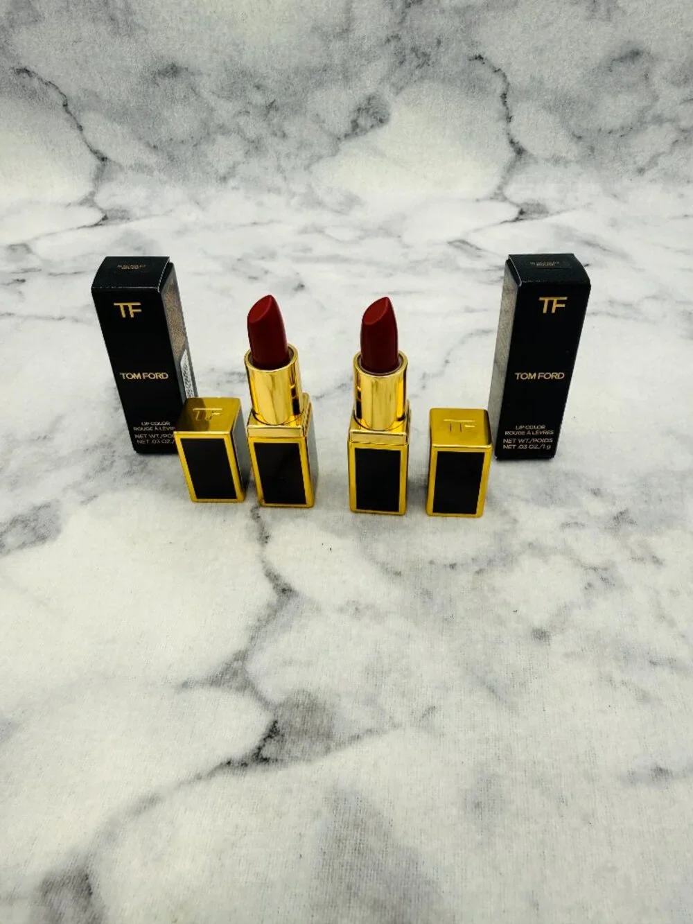 Tom Ford Beauty Gift Set-Lip Color 16 Scarlet Rouge,Travel Size-2pc-BOXED-NEW